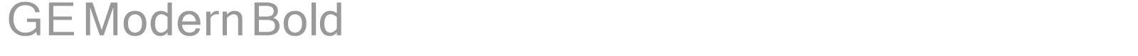 GE Modern Bold font preview